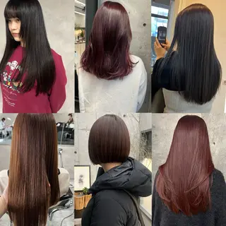 ロング カラー パーマ ヘアアレンジ メンズ viewstokyo所属・mana 暖色カラーカットのヘアスタイル