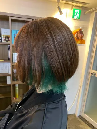 ミディアム カラー ヘアアレンジ 【艶髪×韓国風】 毛流れ職人 RYOのヘアスタイル