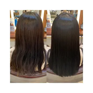 ミディアム カラー パーマ オーガニックカラー/ 髪質改善/暗髪/ボブのその他イメージ