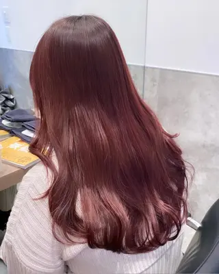 セミロング カラー 💗ガーリーヘア🎀 saki💗のヘアスタイル