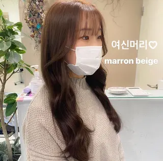 ロング カラー ブリーチなしWカラー 🎀韓国ヘア/amiのヘアスタイル