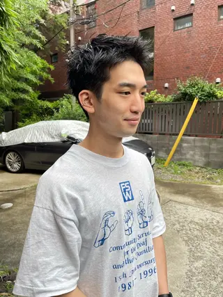 ショート パーマ メンズ メンズ専門✂️ ROW徳田浩二のヘアスタイル