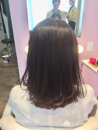 ミディアム 所渉/韓国レイヤー /ウルフカットのヘアスタイル