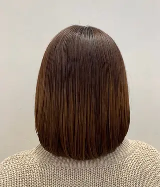 ミディアム カラー 似合わせカットパーマ 長峯丈士のヘアスタイル