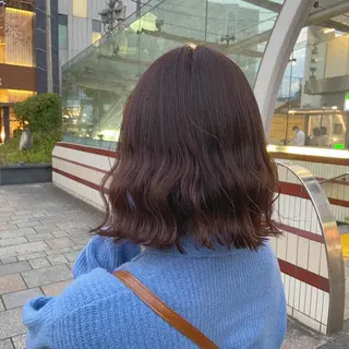 ミディアム カラー PULSE yokohama所属・横浜駅/韓国レイヤー カット/髪質改善のヘアスタイル