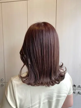 ミディアム カラー たなか もえなのヘアスタイル
