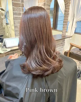 セミロング カラー ACROあべの店所属・艶カラー/インナー /グラデ/大西小百合のヘアスタイル