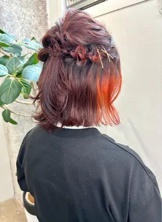 ミディアム カラー 暖色カラー/天神/ ヘイマサクラのヘアスタイル