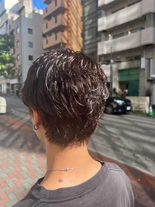 パーマ 和夢/メンズカット/ パーマ/ハイトーンのヘアスタイル