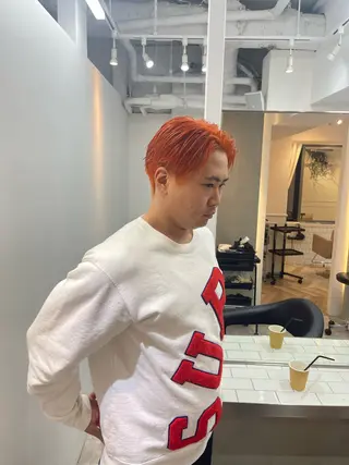 カラー メンズ TENSHO ハイトーンレイヤーのヘアスタイル