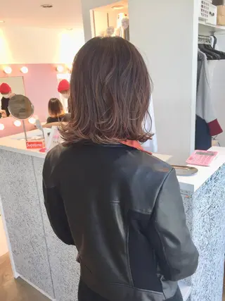 ミディアム 所渉/韓国レイヤー /ウルフカットのヘアスタイル