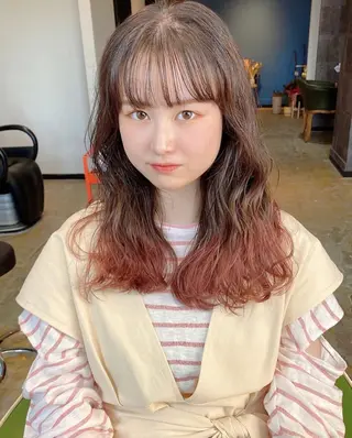 セミロング カラー 広島/ボブ/レイヤー 🌿‬wakabaのヘアスタイル