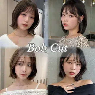 ミディアム カラー 🫧ボブ／縮毛矯正／ 韓国／ゆーな🫧‪のヘアスタイル