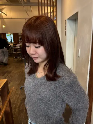 セミロング カラー MOK大阪梅田店 Asahiのヘアスタイル