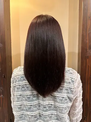 セミロング カラー Luster Friends所属・まゆ | 艶カラー | ストレートのヘアスタイル