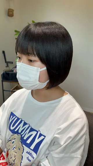ミディアム amiehairroom所属・むらたナチュラルパー マ🌀透明感カラーのヘアスタイル
