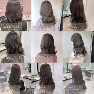 ロング カラー EMIL/上野駅近 /ブリーチ縮毛矯正のヘアスタイル