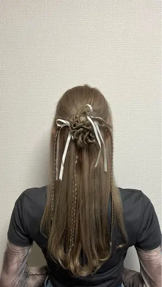 ロング ヘアアレンジ カラー/ヘアセット Nanami💗のヘアスタイル