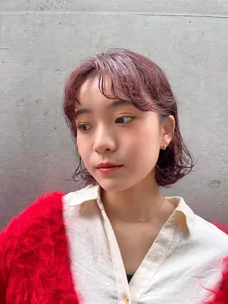 ショート パーマ 阿久津真衣 似合わせカットのヘアスタイル