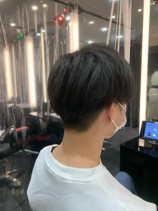 ショート メンズ 艶髪/白髪ぼかし ヘッドスパ/大野結菜のヘアスタイル