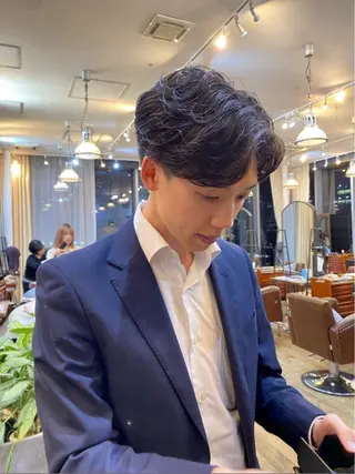 パーマ メンズ kahona/カラー /パーマ/銀座のヘアスタイル