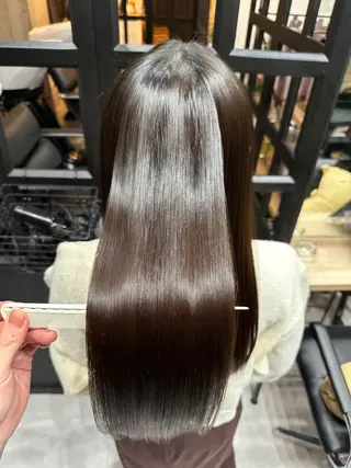 セミロング ✨透明感カラー/縮毛 恵比寿HAYATO✨のヘアスタイル