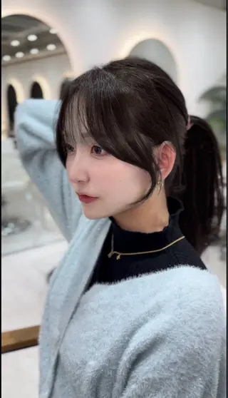 ロング 韓国ヘア🩶侑矢 艶髪透明感/福岡のヘアスタイル