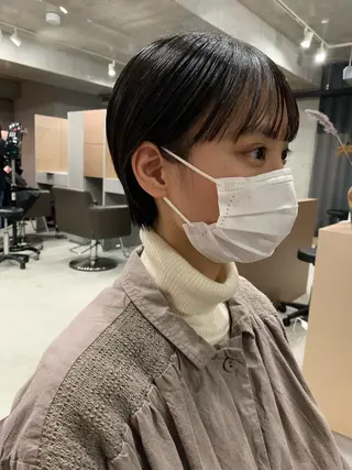 ショート カラー ボブパーマコテ巻き風 パーマNo1深江秀平のヘアスタイル