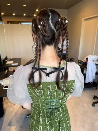 セミロング ヘアアレンジ 透明カラー/レイヤー misaki °＊のヘアスタイル