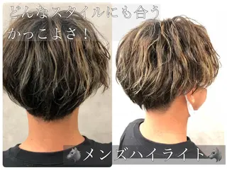 ショート カラー 横浜メンズパーマ🔥 大野賢人のヘアスタイル