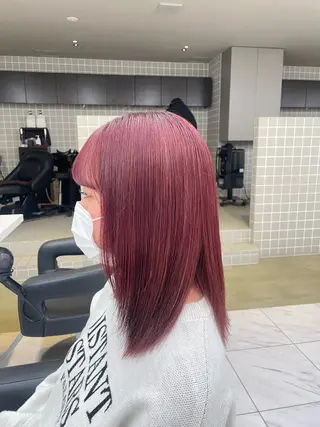 ミディアム カラー 🎀暖色/ラベンダー /paru🤍のヘアスタイル