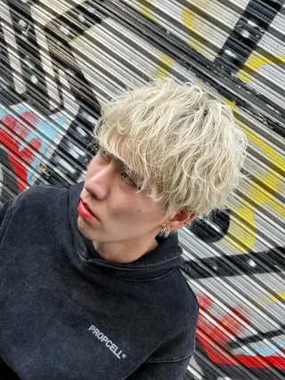 ショート メンズ メンズパーマ/心斎橋 /四ツ橋駅/しょうまのヘアスタイル