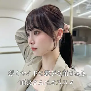 ロング カラー COA GINZA 空也/前髪/顔まわりのヘアスタイル