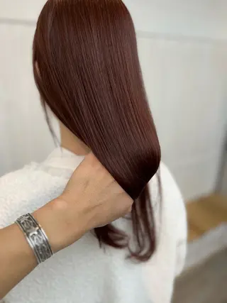 セミロング カラー パーマ ヘアアレンジ 二ヶ月綺麗が続く デザイン/星野六三四のヘアスタイル