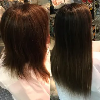 ロング カラー ヘアアレンジ haco+所属・🌈派手髪エクステ ブレイズ🌈ひろとのヘアスタイル