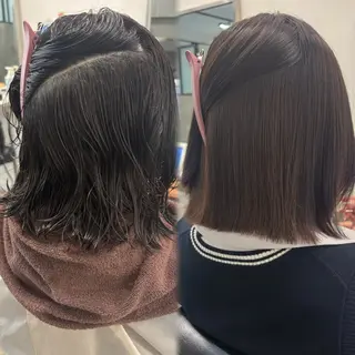 ミディアム 髪質改善ストレート /暖色カラー🎀🪞のヘアスタイル