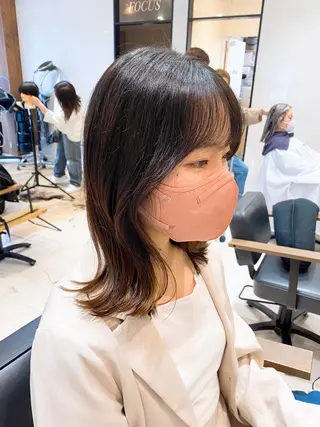 ミディアム 韓国トレンドヘア しゅーやのヘアスタイル