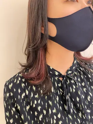 セミロング カラー 髪質改善/白髪ぼかし レイヤー　🌱千咲季のヘアスタイル