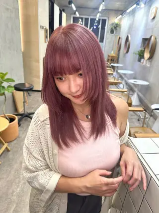 ミディアム カラー レイヤーカット💫 ／HARUKA🎀のヘアスタイル