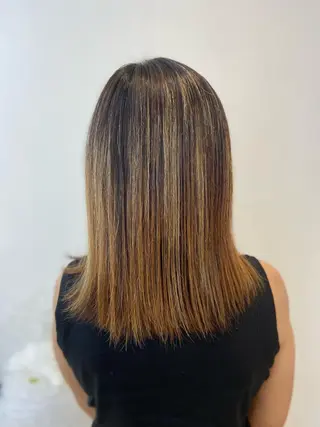 ミディアム パーマ 髪質改善・修復 成瀬由賀里のヘアスタイル