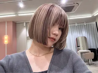 ショート ボブ/色素薄めカラー RISAのヘアスタイル
