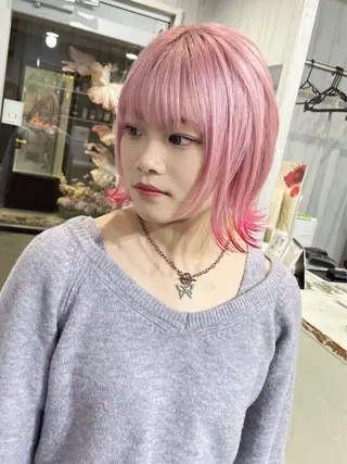 ミディアム カラー 深夜帯！説明文必読 Oahu iwataのヘアスタイル