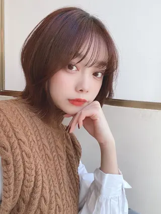 ミディアム 韓国くびれレイヤー 🇰🇷はづきのヘアスタイル