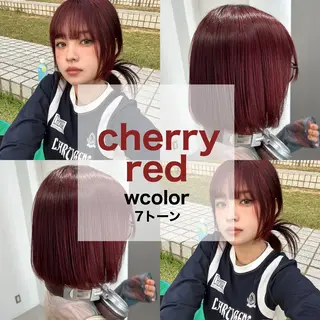 ミディアム カラー 愛結 暖色カラー🎀🩰のヘアスタイル