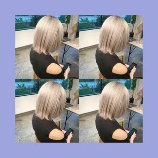 ミディアム カラー ✨艶ブリーチカラー ✨四ノ宮裕己のヘアスタイル