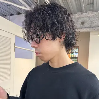 ショート パーマ メンズ JINKIメンズ特化 メンズカットパーマのヘアスタイル