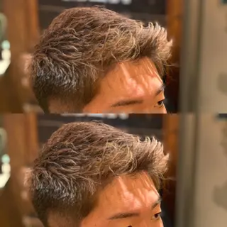 ショート カラー メンズ BINGO HAIR WORKS 【ビンゴヘアワークス】所属・🎱メンズフェード 特化HYOGA🎱のヘアスタイル