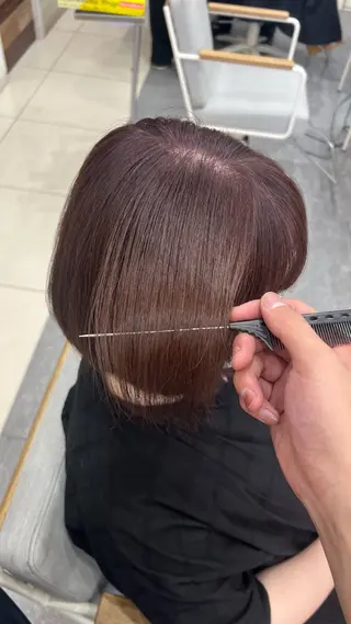 カラー 太白区白髪ぼかし/ ボブカット/千葉達人のヘアスタイル