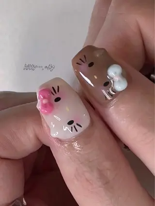 ネイル MINAMI໒꒱ Y2K、韓国ガーリーのネイルデザイン