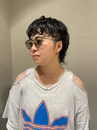 ショート パーマ SALOWIN 神宮前５丁目店所属・メンズ/特殊ヘア パーマ🕷️小夏貴也のヘアスタイル